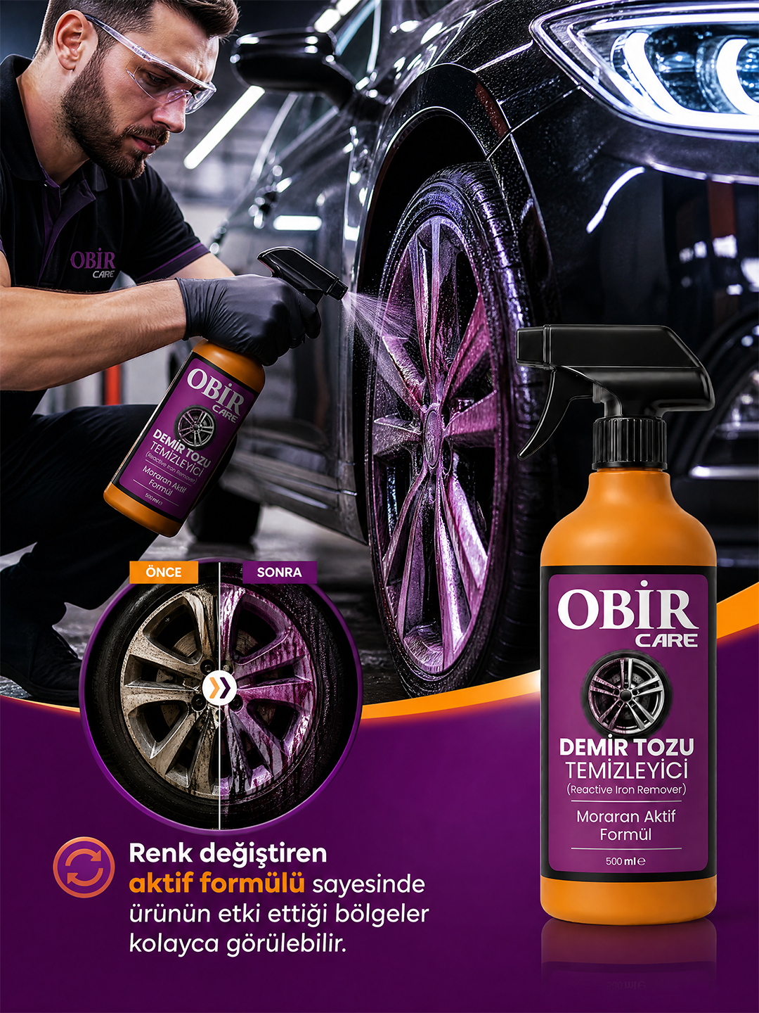 Demir Tozu Temizleyici 500 ml – Jant Bakımı