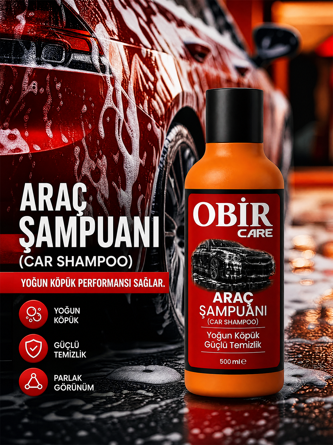 Yoğun Köpük Araç Şampuanı 500 ml – Boya Dostu