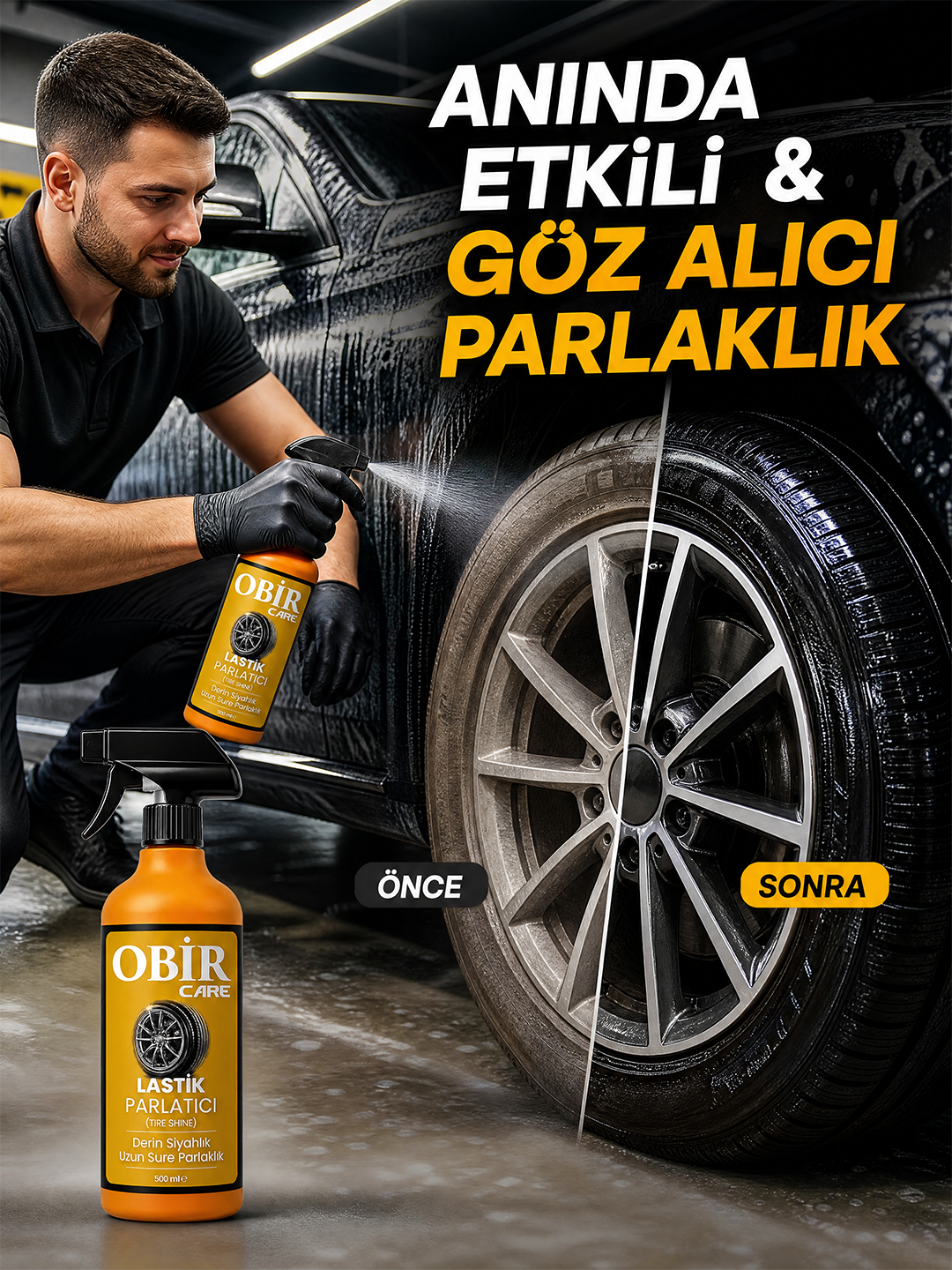 Lastik Parlatıcı 500 ml – Uzun Ömürlü Siyah Parlaklık
