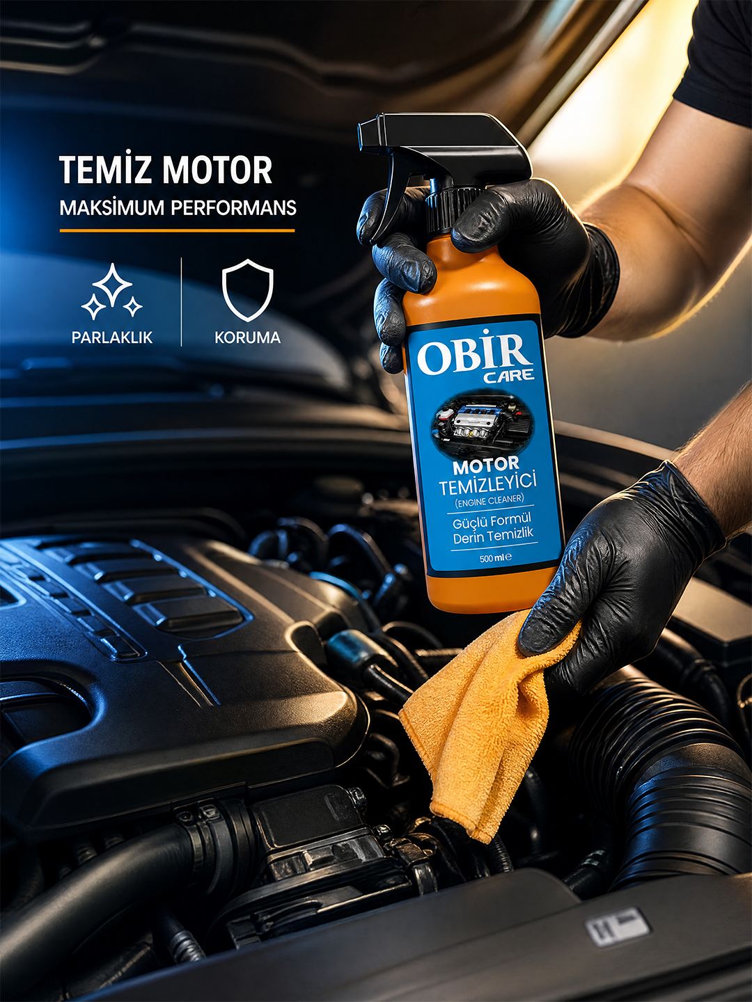Motor Temizleyici 500 ml – Güçlü Yağ ve Kir Sökücü